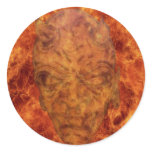 Fire Demon Round Stickers
