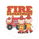 Fire Department Tshirts and Gifts Round Sticker