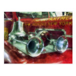 Fire Engine Horns and Bell Post Card