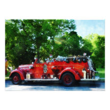 Fire Engine Personalized Invitations