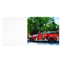 Fire Engine Photo Card Template