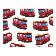 Fire Engine Post Card