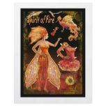 Fire Fairy Paper Doll, red, black, witch, wicca flyers