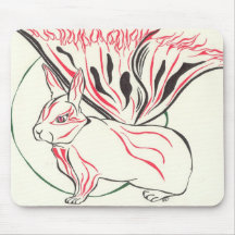 Fire Fearie Rabbit Mouse Pads
