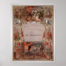 Fire Fighter Certificate Poster