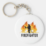 Fire Fighter Flames Keychain
