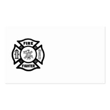 Fire Fighter Maltese Business Card Template