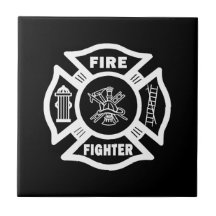 Fire Fighter Maltese Ceramic Tile