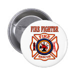 FIRE FIGHTER PINBACK BUTTONS