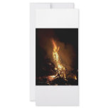 Fire flame man shape burning bonfire picture rack cards