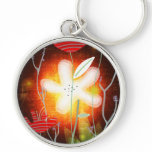 Fire Flower sunset Keychain by Rupydetequila Fire Flower sunset Keychain