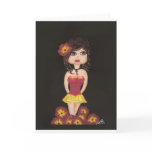 Fire Girl Quantum Cutie Girl Greeting Card