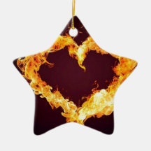FIRE HEART CHRISTMAS TREE ORNAMENT