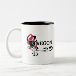 Fire Heart Oregon Coffee Mugs