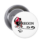 Fire Heart Oregon Pinback Button