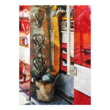 Fire Hose, Bucket and Nozzle Personalized Invitation