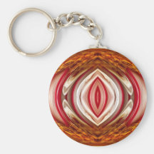 Fire & Ice Abstract Key Chain