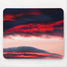 Fire in clouds mouse mat