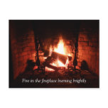 Fire in the Fireplace postcards