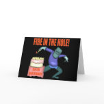 Fire In The Hole 50th Birthday Party Invitations cards