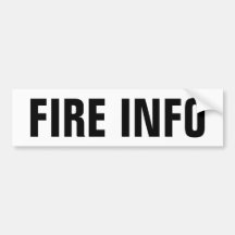 FIRE INFO Lg STICKER by ALXSw Bumper Stickers