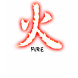 Fire Kanji American Apparel Fitted T-Shirt