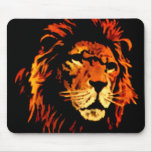 Fire Lion - African Lion King of the Jungle mousepads