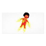 fire man icon custom photo card