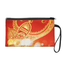 Fire Mehndi Wristlet Clutch