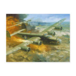 Fire Over Ploesti by Roy Grinnell postcards