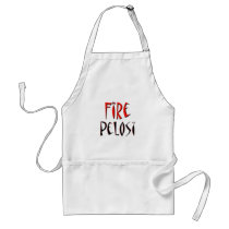 Fire Pelosi Red and Black Design Aprons