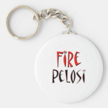 Fire Pelosi Red and Black Design Key Chain