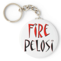 Fire Pelosi Red and Black Design Key Chain