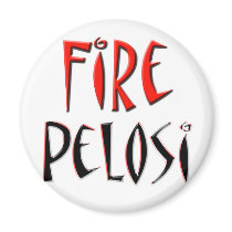 Fire Pelosi Red and Black Design Magnet