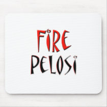 Fire Pelosi Red and Black Design Mousepad