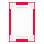 Fire (red) personalized stationery