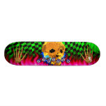fire skull skateboard deck
