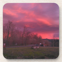 fire sky drink coasters
