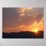 fire sunset posters