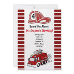 Fire Truck Birthday Invitation