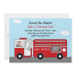 Fire Truck Birthday Party Invitation