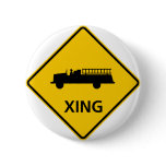 Fire Truck Crossing Highway Sign Buttons
