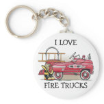 Fire Truck Pedal Car Keychain ILFT