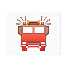 Fire Truck Stretched Canvas Print