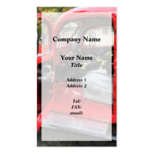 Fire Truck With Fireman's Uniform Business Cards