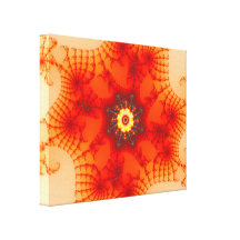 Fire Web - Fractal Art Stretched Canvas Print