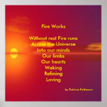 Fire Works Poetry Poster