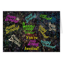 Firecrackin Happy Birthday Invitation Card