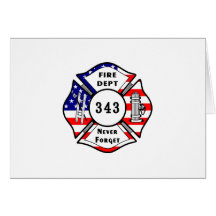 Firefighter 9/11 Never Forget 343 Card