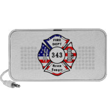 Firefighter 9/11 Never Forget 343 iPod Speaker